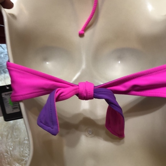 Pink and purple reversible bikini top size L - Picture 4 of 6